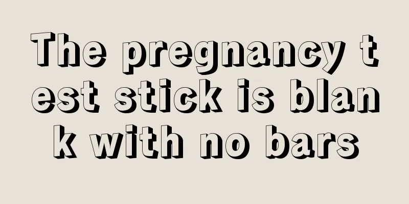 The pregnancy test stick is blank with no bars