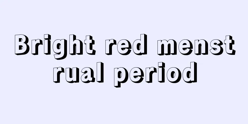 Bright red menstrual period