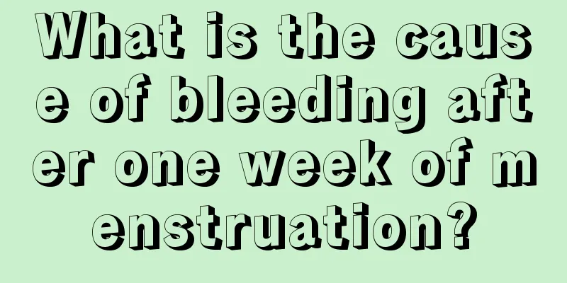 What is the cause of bleeding after one week of menstruation?