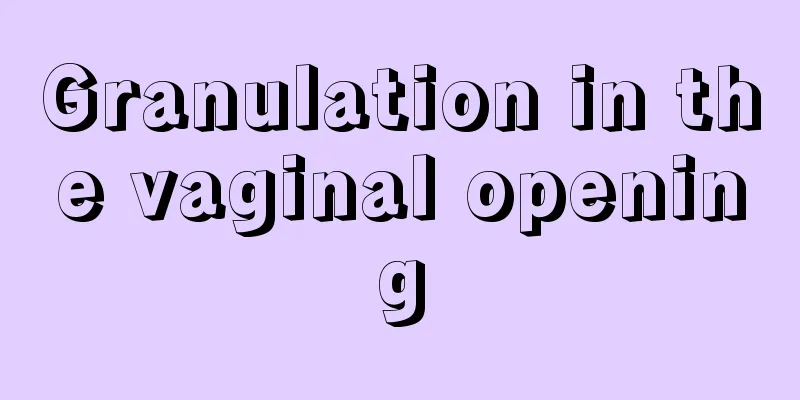 Granulation in the vaginal opening