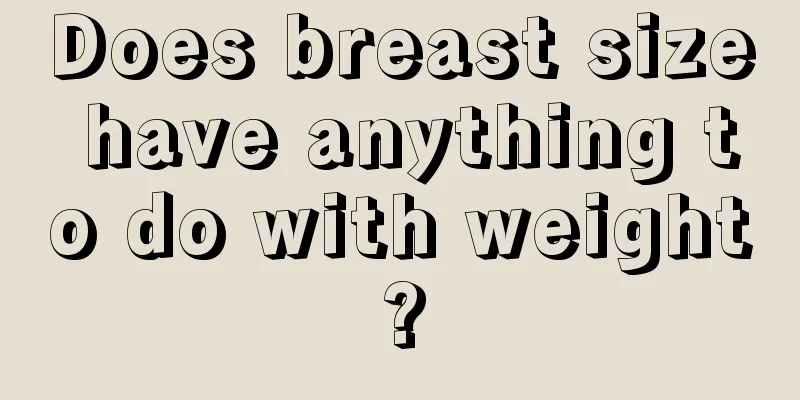 Does breast size have anything to do with weight?