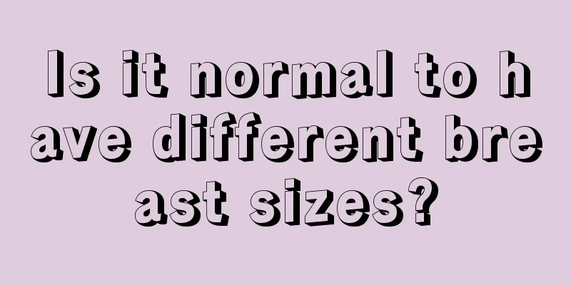 Is it normal to have different breast sizes?