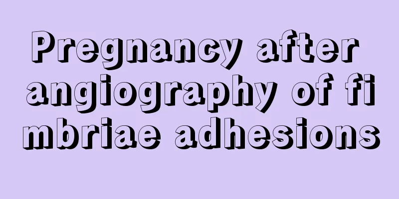 Pregnancy after angiography of fimbriae adhesions