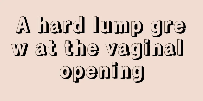 A hard lump grew at the vaginal opening