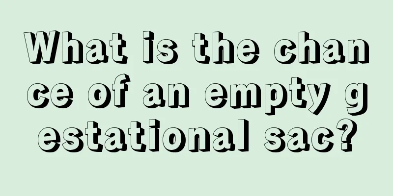 What is the chance of an empty gestational sac?