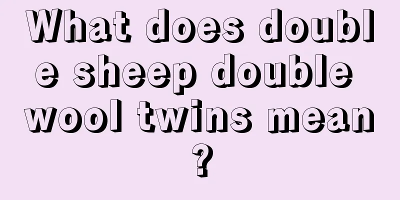 What does double sheep double wool twins mean?