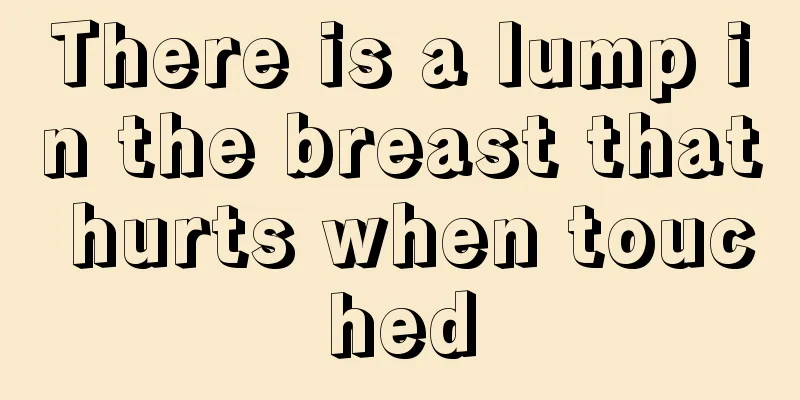 There is a lump in the breast that hurts when touched