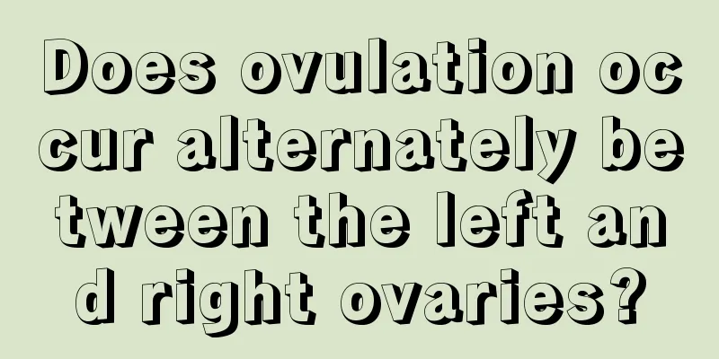 Does ovulation occur alternately between the left and right ovaries?