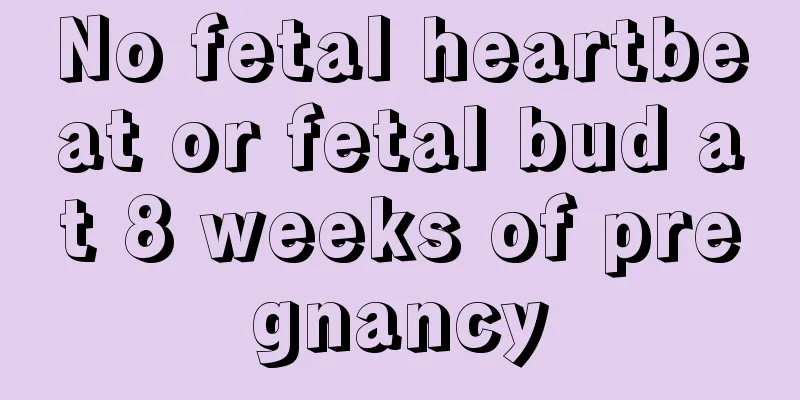 No fetal heartbeat or fetal bud at 8 weeks of pregnancy