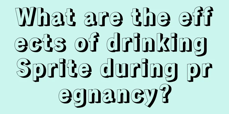 What are the effects of drinking Sprite during pregnancy?