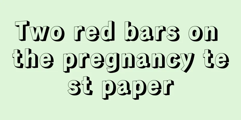 Two red bars on the pregnancy test paper