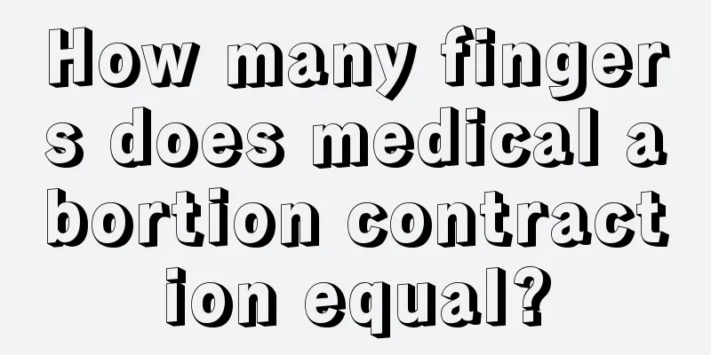 How many fingers does medical abortion contraction equal?