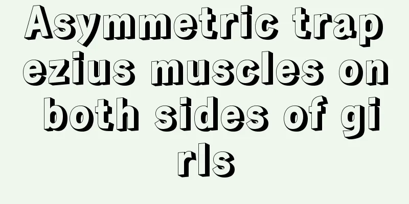 Asymmetric trapezius muscles on both sides of girls