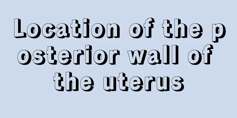 Location of the posterior wall of the uterus