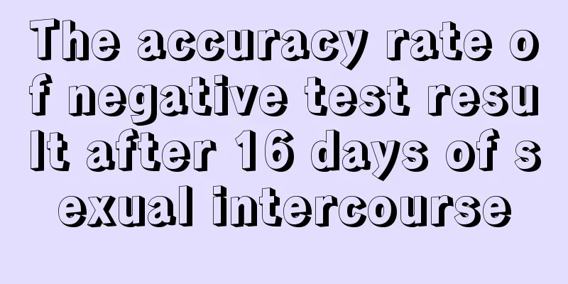 The accuracy rate of negative test result after 16 days of sexual intercourse