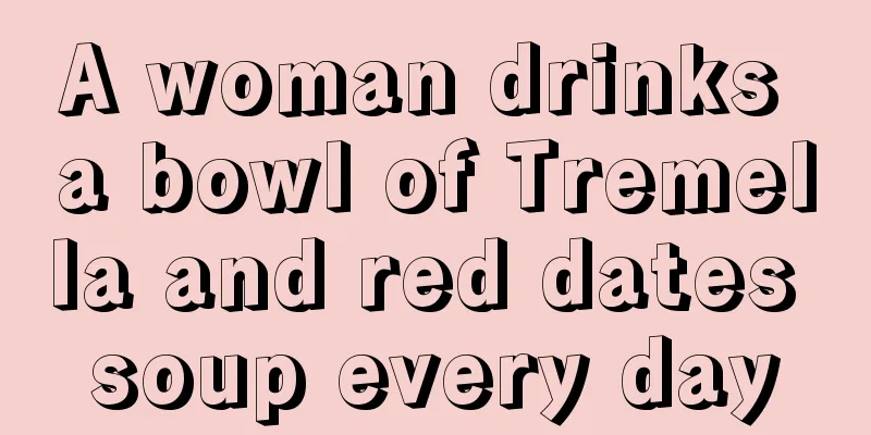 A woman drinks a bowl of Tremella and red dates soup every day