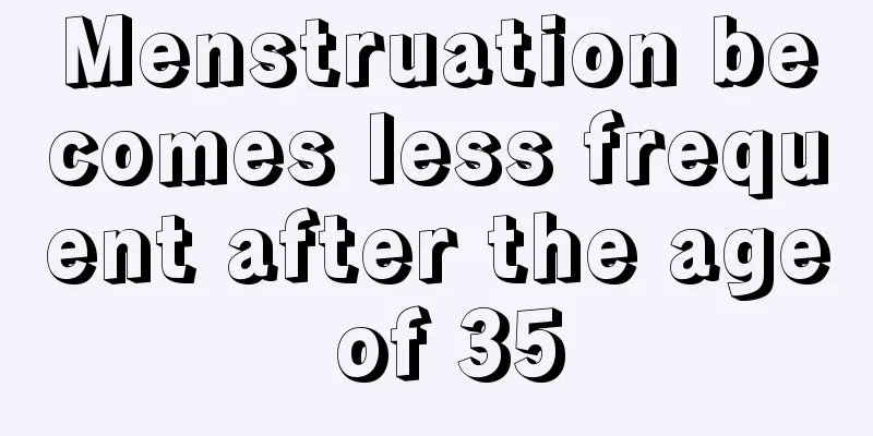 Menstruation becomes less frequent after the age of 35