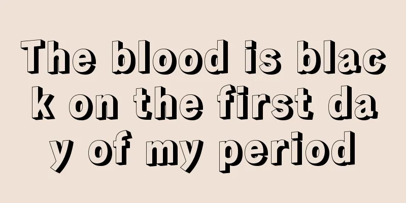 The blood is black on the first day of my period