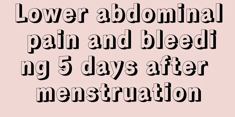 Lower abdominal pain and bleeding 5 days after menstruation