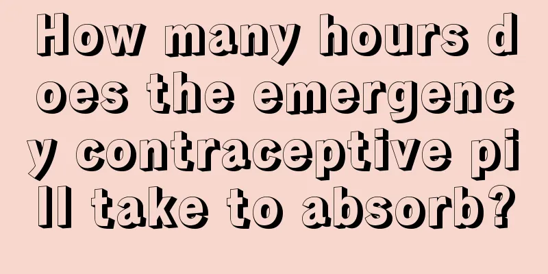 How many hours does the emergency contraceptive pill take to absorb?