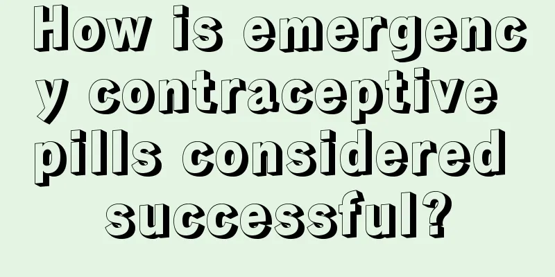 How is emergency contraceptive pills considered successful?