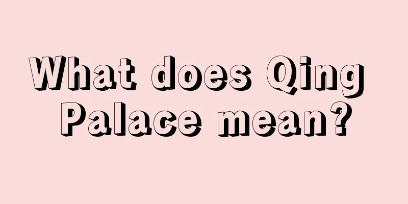 What does Qing Palace mean?