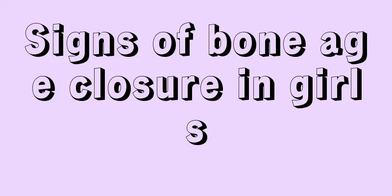 Signs of bone age closure in girls