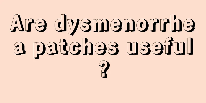 Are dysmenorrhea patches useful?