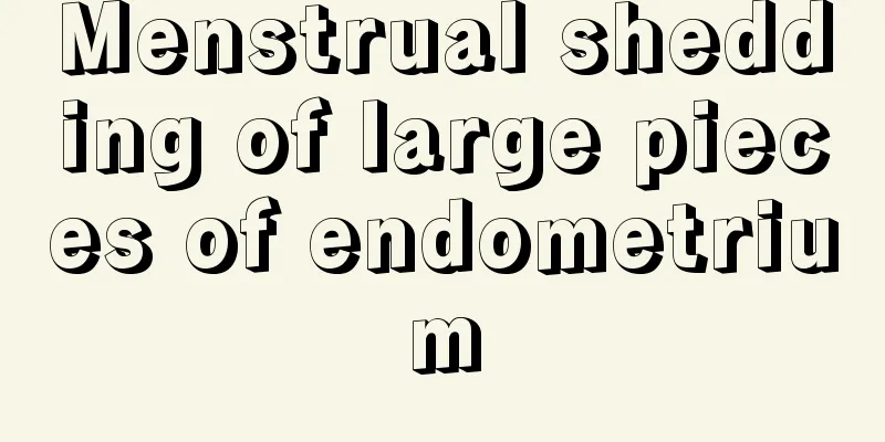 Menstrual shedding of large pieces of endometrium