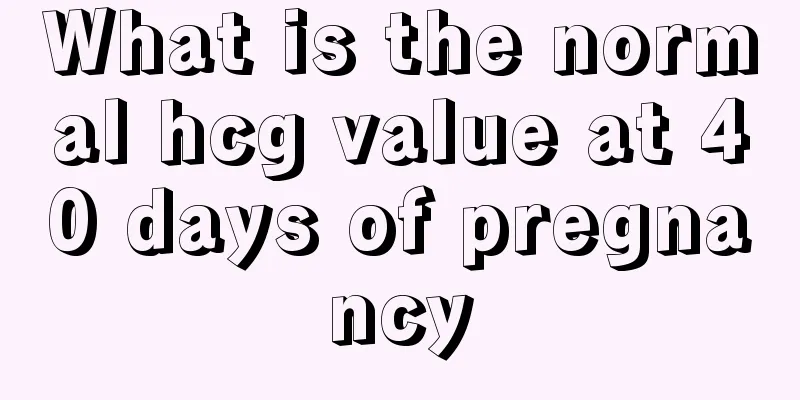 What is the normal hcg value at 40 days of pregnancy