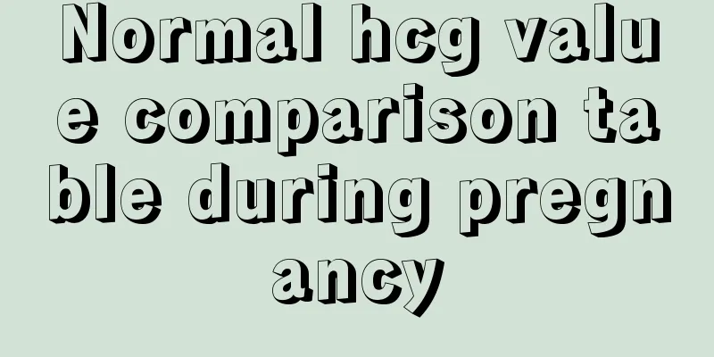 Normal hcg value comparison table during pregnancy