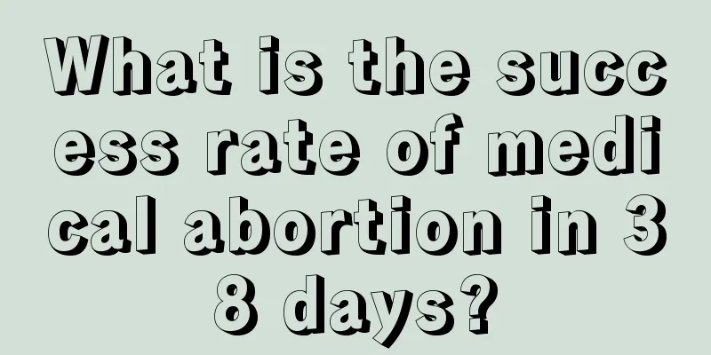 What is the success rate of medical abortion in 38 days?