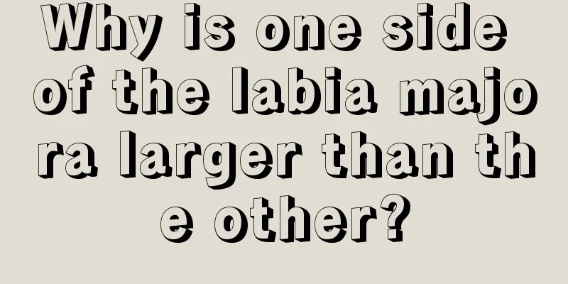 Why is one side of the labia majora larger than the other?