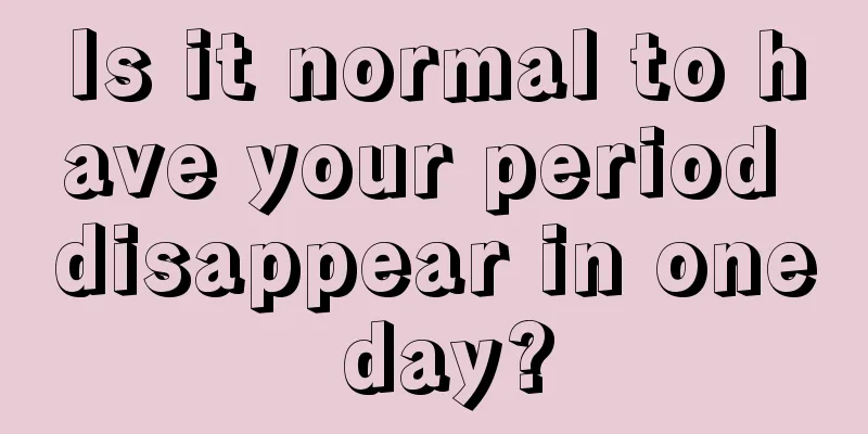 Is it normal to have your period disappear in one day?