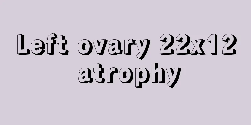 Left ovary 22x12 atrophy