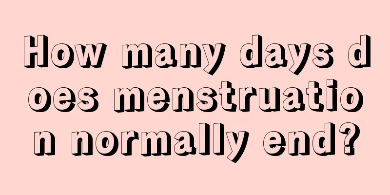 How many days does menstruation normally end?