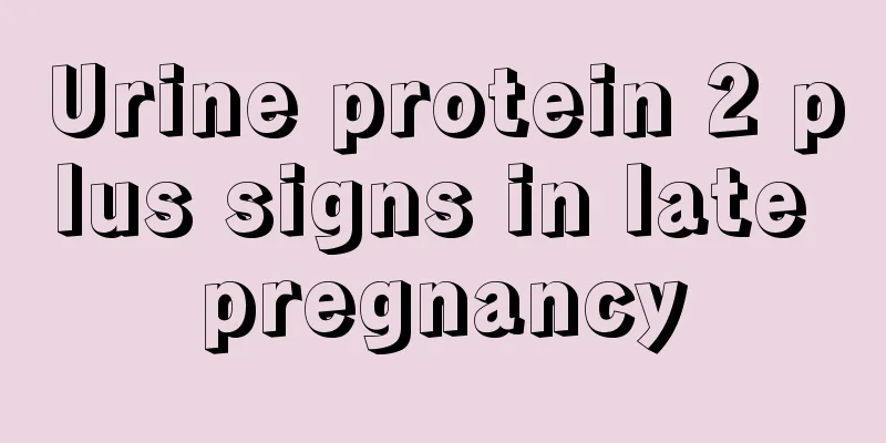 Urine protein 2 plus signs in late pregnancy