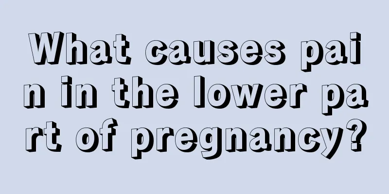 What causes pain in the lower part of pregnancy?