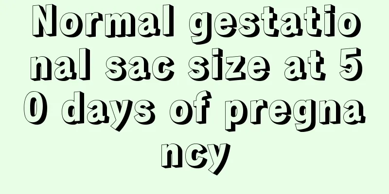 Normal gestational sac size at 50 days of pregnancy