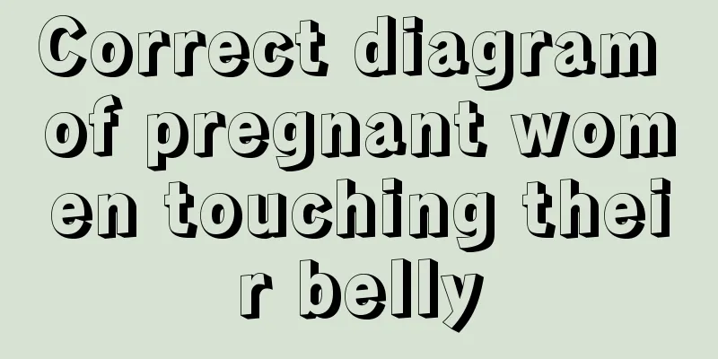 Correct diagram of pregnant women touching their belly