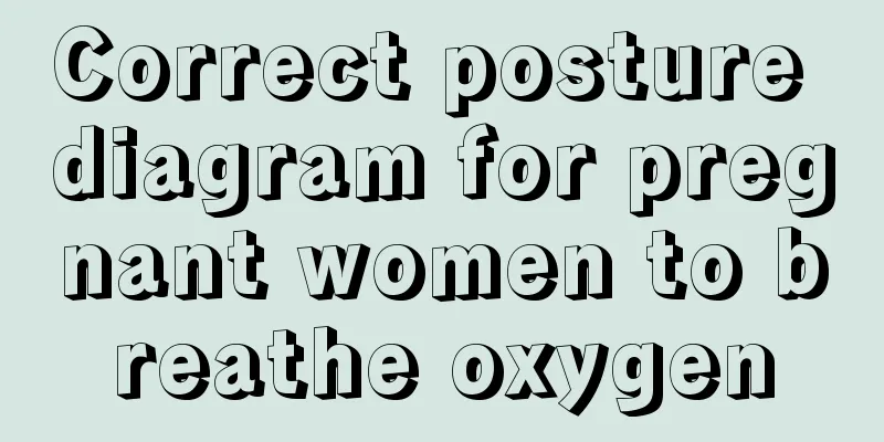 Correct posture diagram for pregnant women to breathe oxygen