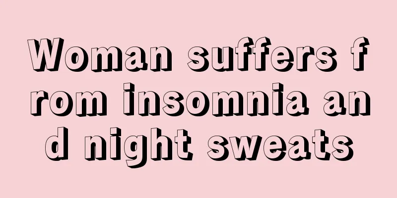 Woman suffers from insomnia and night sweats