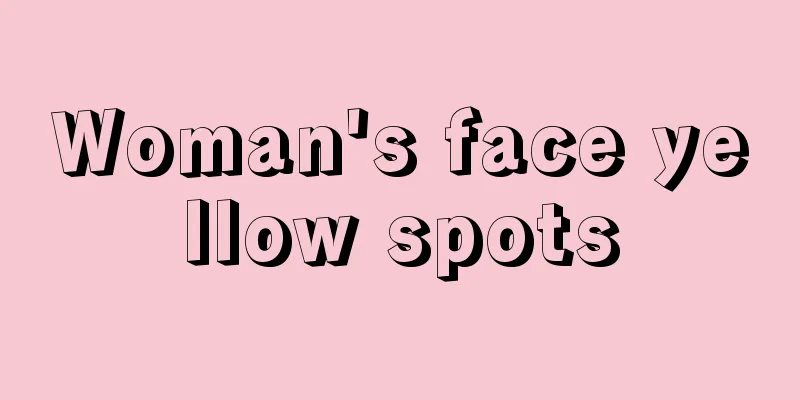 Woman's face yellow spots