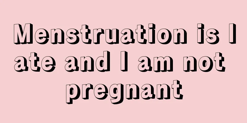 Menstruation is late and I am not pregnant