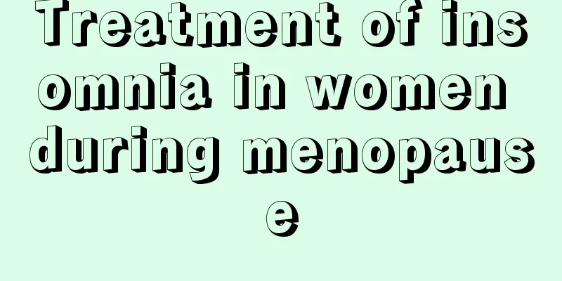 Treatment of insomnia in women during menopause