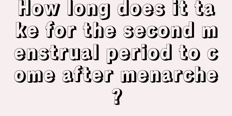 How long does it take for the second menstrual period to come after menarche?