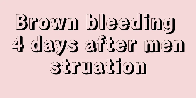 Brown bleeding 4 days after menstruation