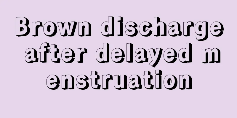 Brown discharge after delayed menstruation