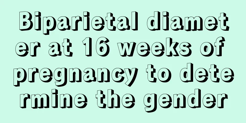 Biparietal diameter at 16 weeks of pregnancy to determine the gender