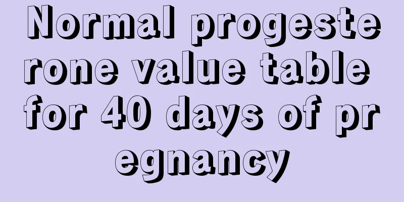 Normal progesterone value table for 40 days of pregnancy